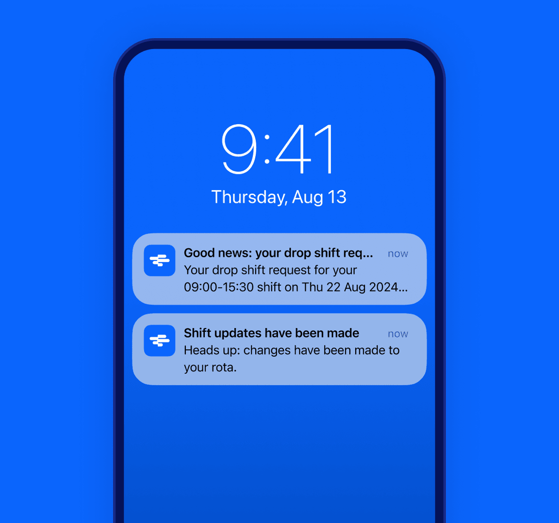 Rota view in the RotaCloud mobile app